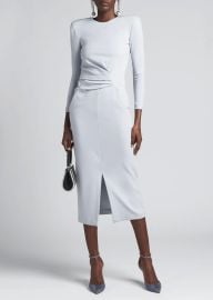 Giorgio Armani Draped Front Slit Jersey Knit Dress at Bergdorf Goodman